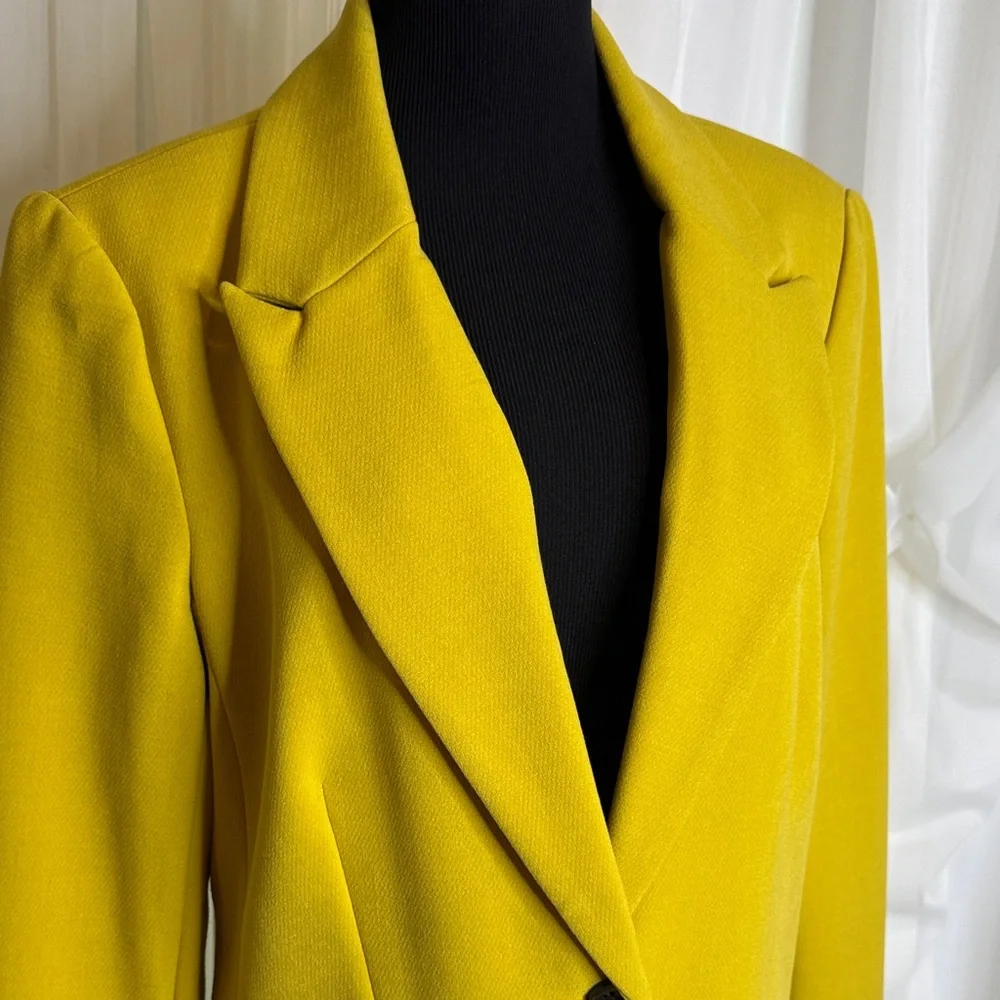 Joan Vass Vibrant Yellow Blazer - Picture 2 of 6